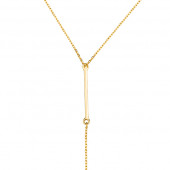 Colier argint placat cu aur galben minimalist DiAmanti Z1318N1_G-DIA